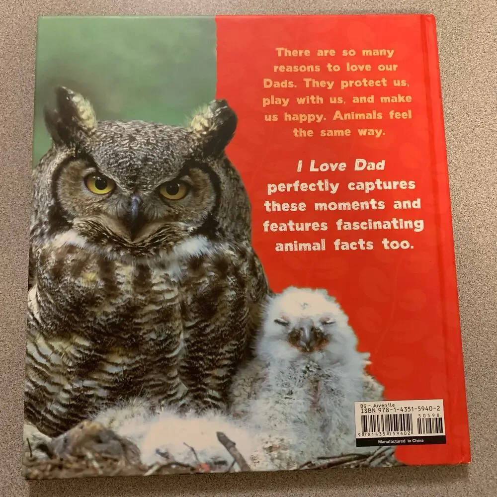 Children’s Hardcover Book Titled * I Love Dad * Fathers Day / Birthday Gift